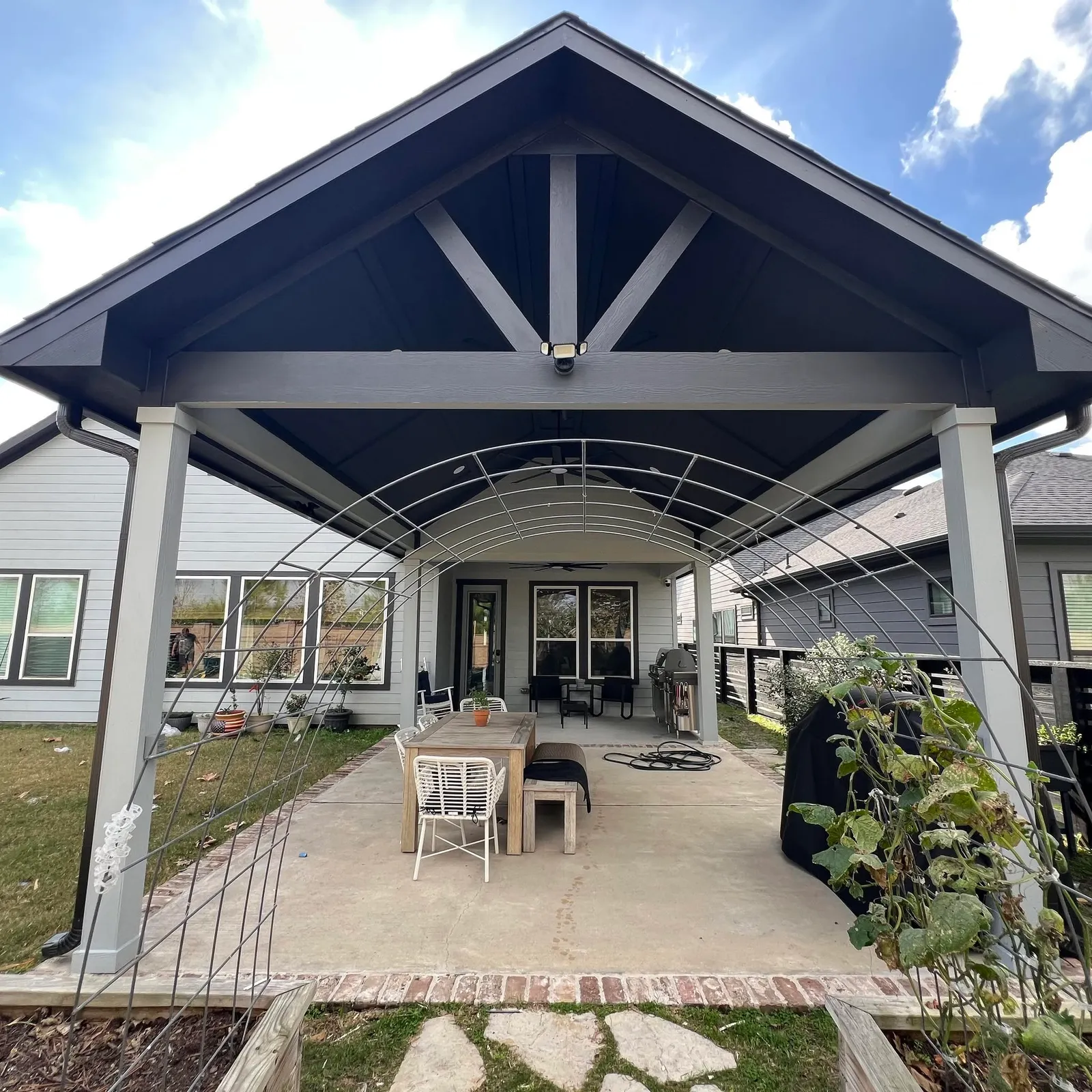 Open-gable patio cover