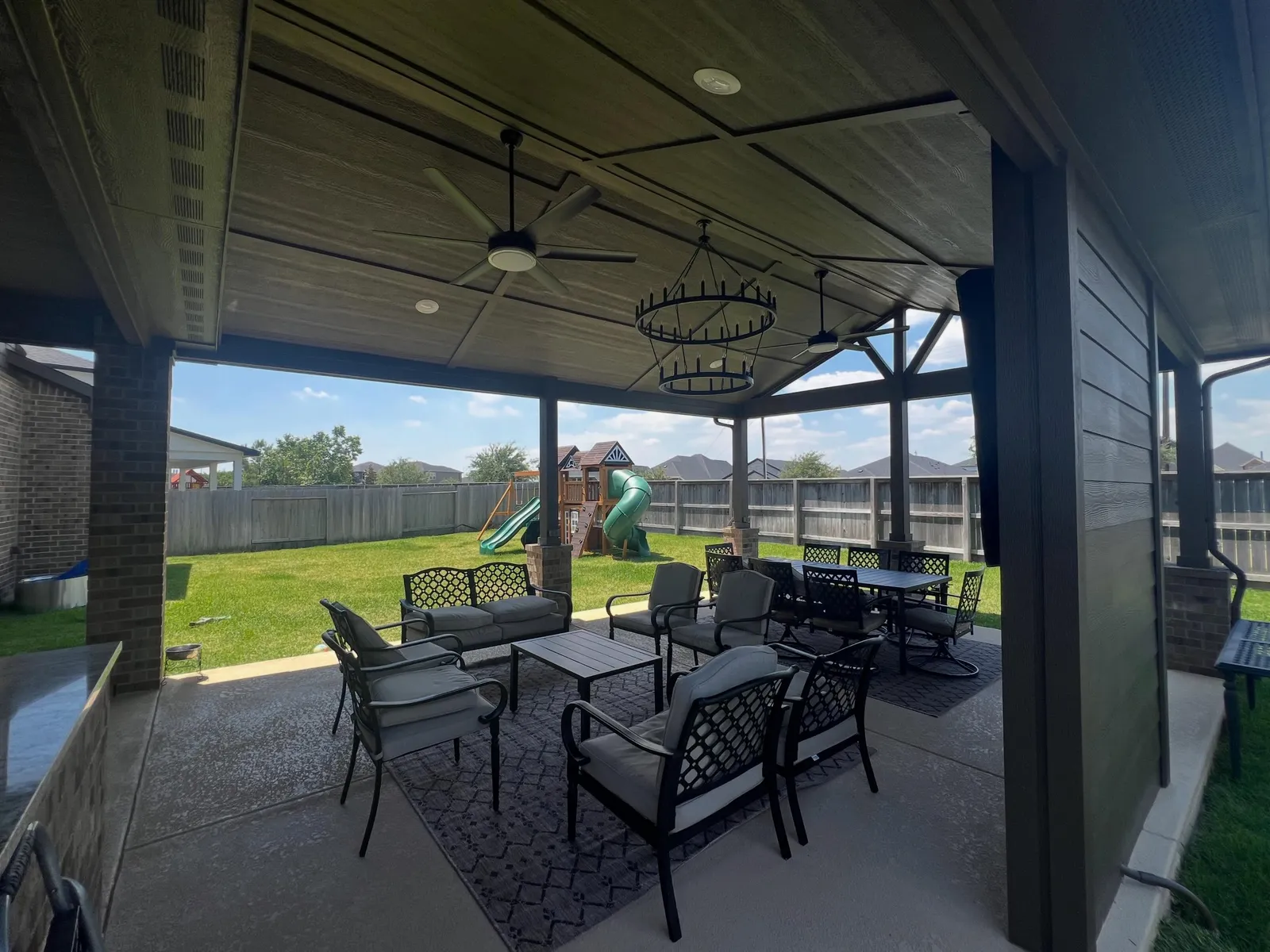 Decorative concrete patio